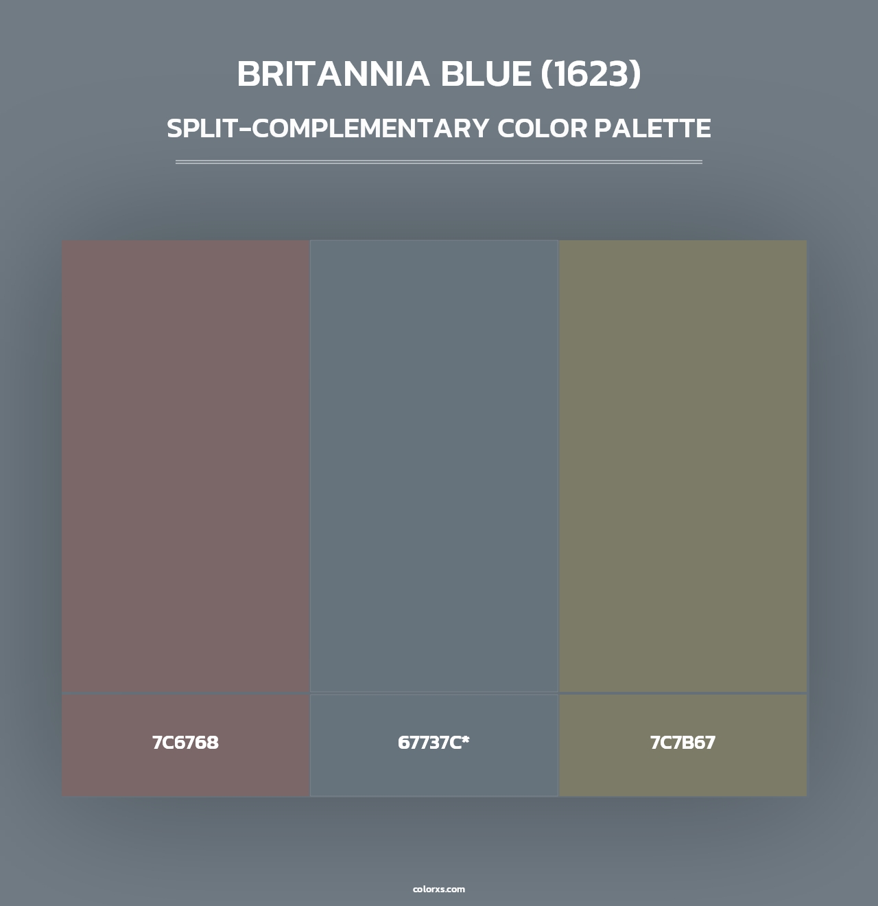 Britannia Blue (1623) - Split-Complementary Color Palette