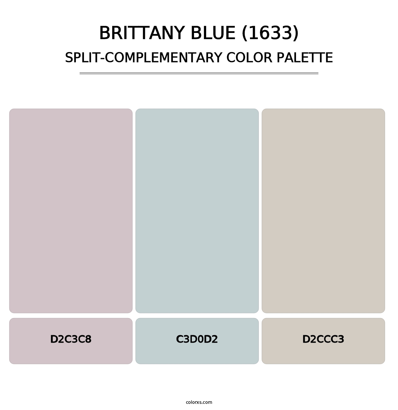 Brittany Blue (1633) - Split-Complementary Color Palette