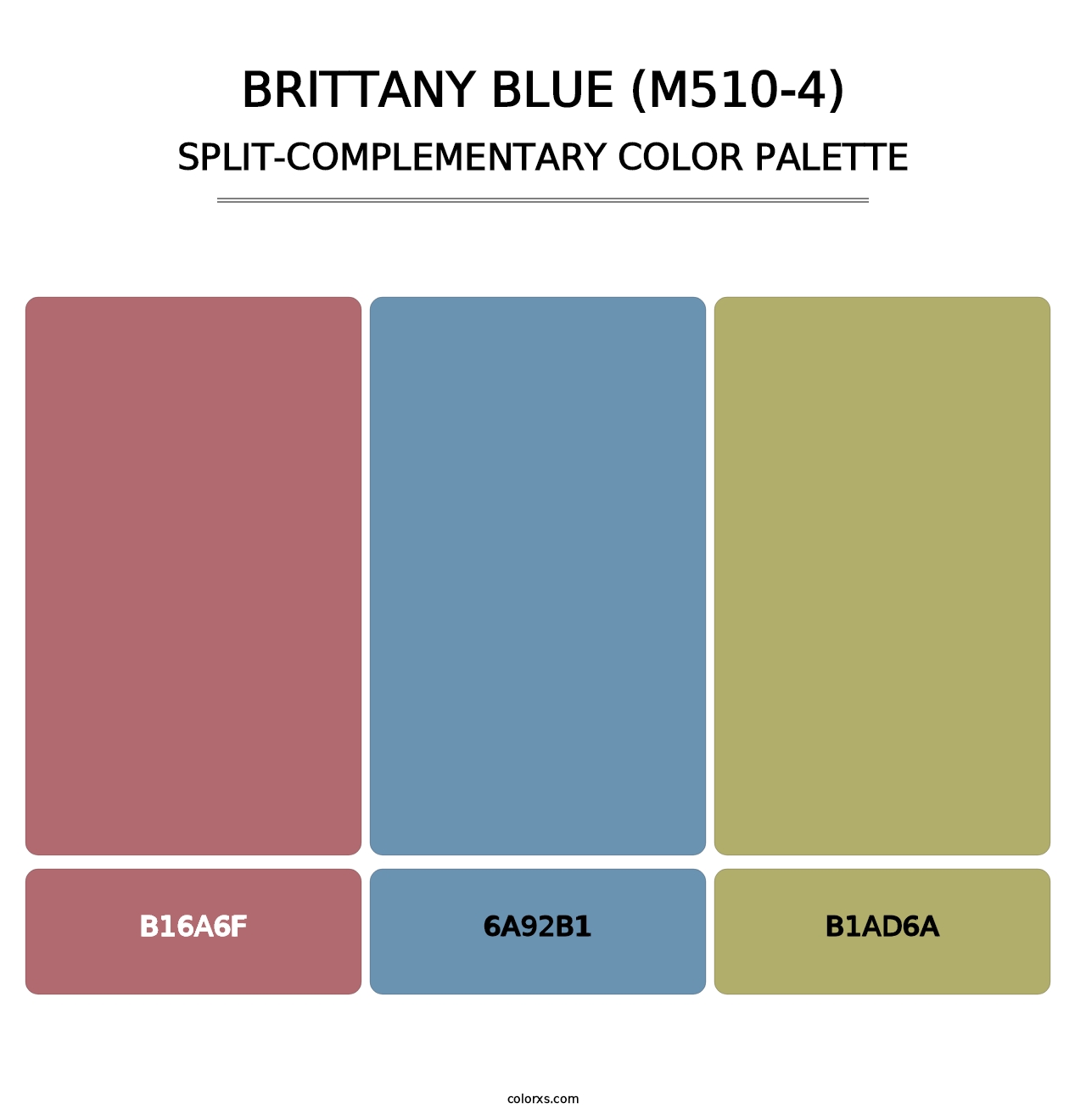 Brittany Blue (M510-4) - Split-Complementary Color Palette