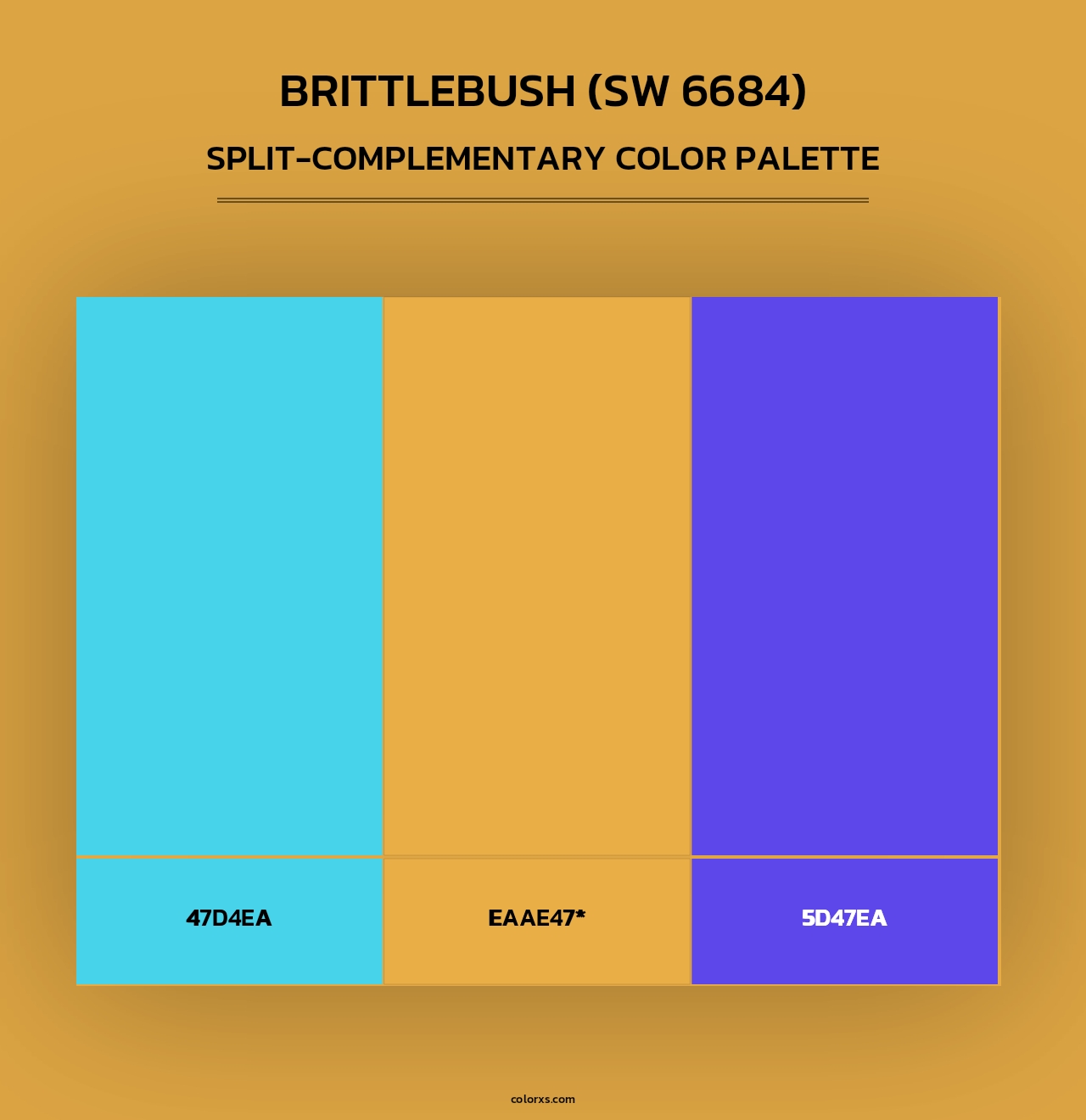 Brittlebush (SW 6684) - Split-Complementary Color Palette