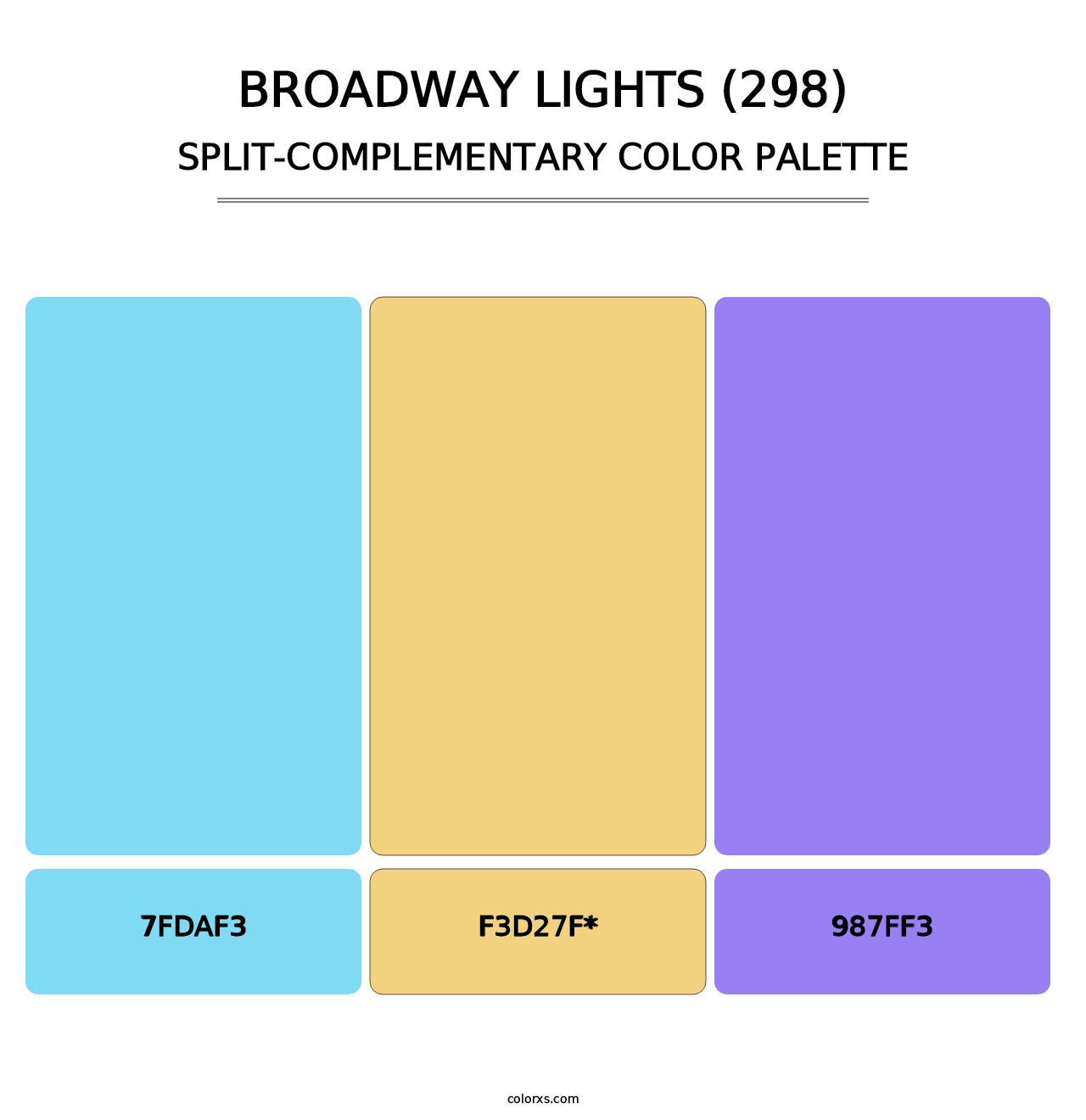 Broadway Lights (298) - Split-Complementary Color Palette