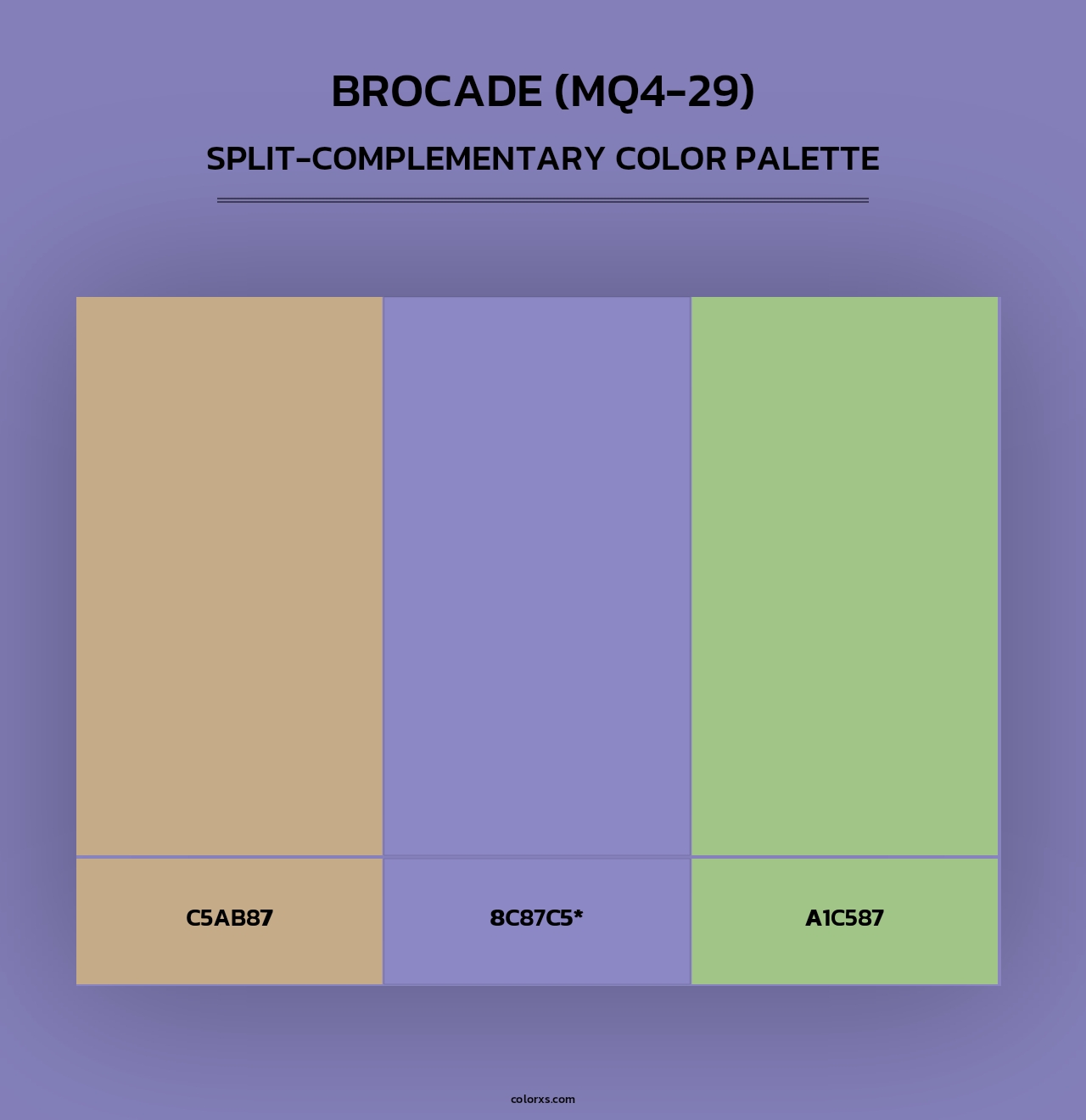 Brocade (MQ4-29) - Split-Complementary Color Palette