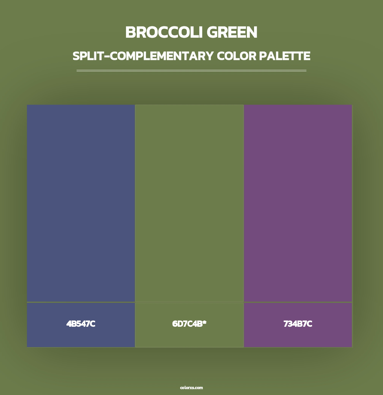 Broccoli Green - Split-Complementary Color Palette