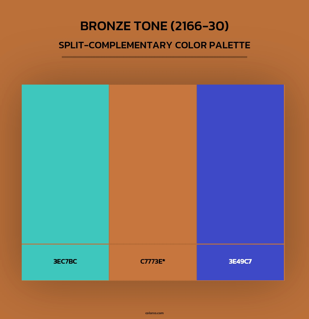 Bronze Tone (2166-30) - Split-Complementary Color Palette
