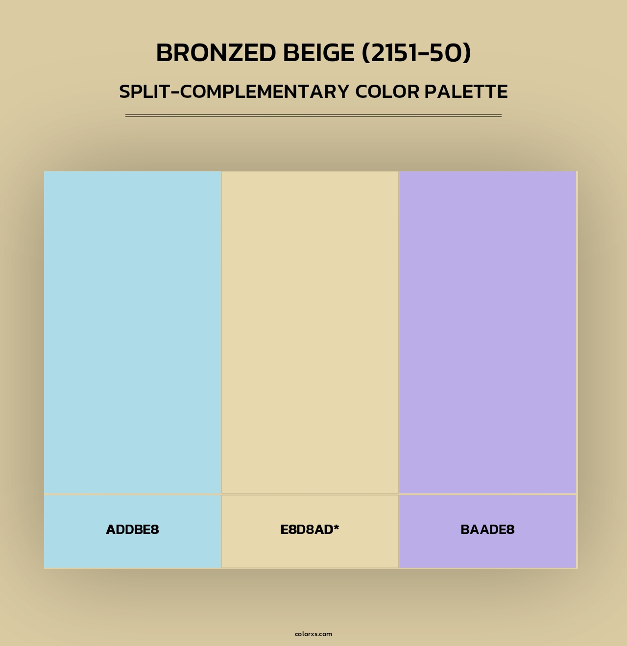Bronzed Beige (2151-50) - Split-Complementary Color Palette