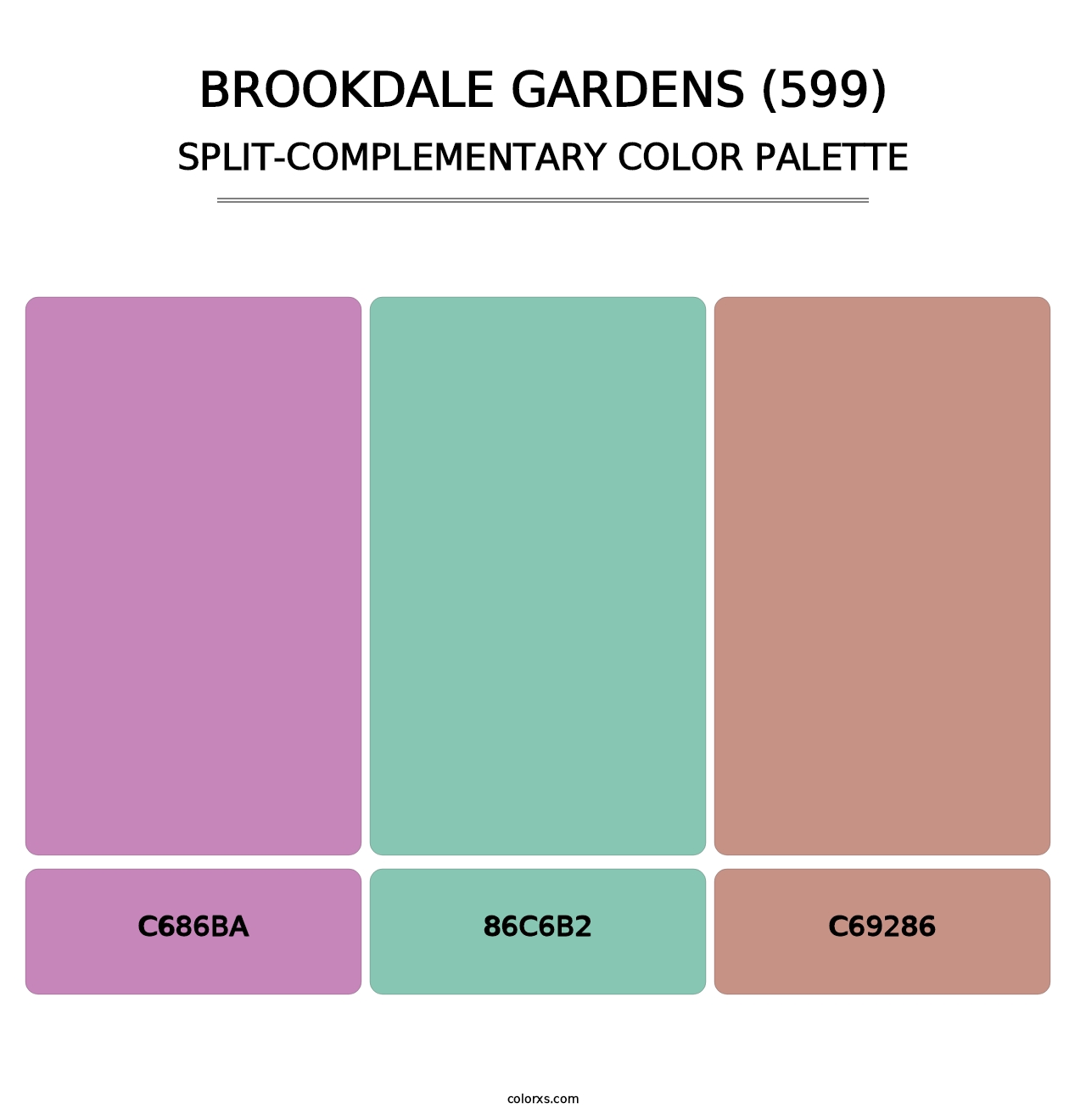Brookdale Gardens (599) - Split-Complementary Color Palette