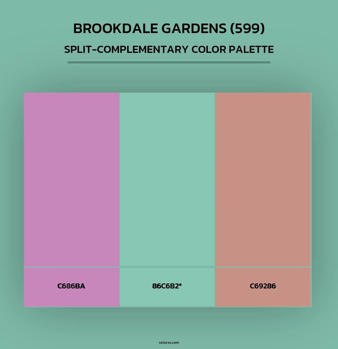 Brookdale Gardens (599) - Split-Complementary Color Palette