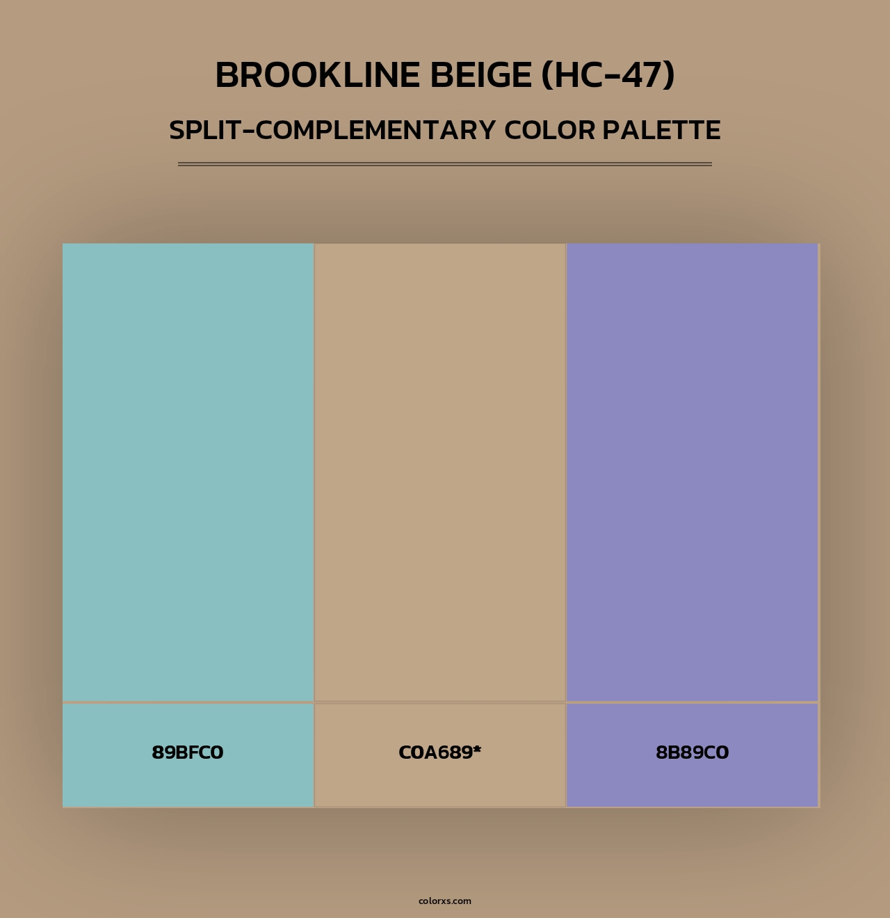 Brookline Beige (HC-47) - Split-Complementary Color Palette