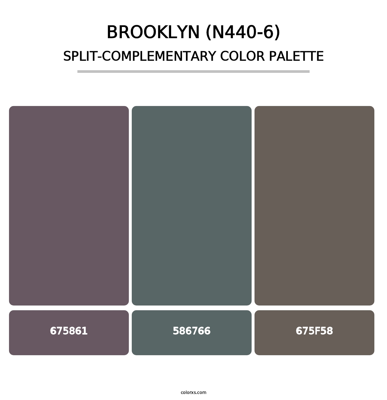Brooklyn (N440-6) - Split-Complementary Color Palette