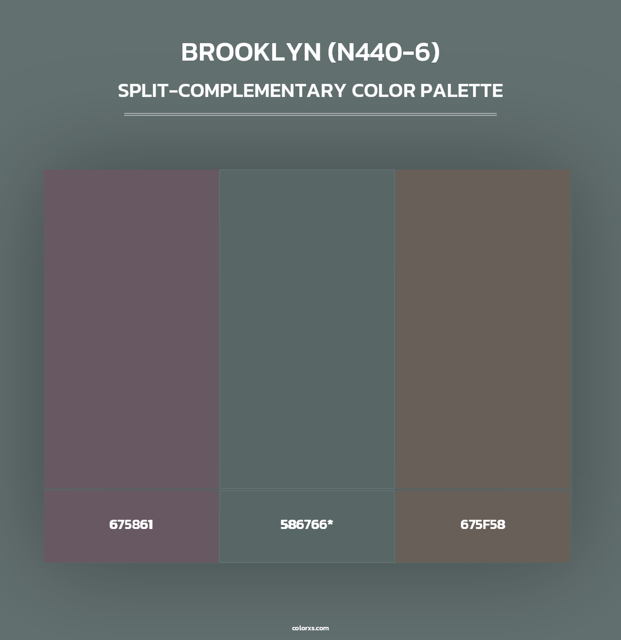 Brooklyn (N440-6) - Split-Complementary Color Palette