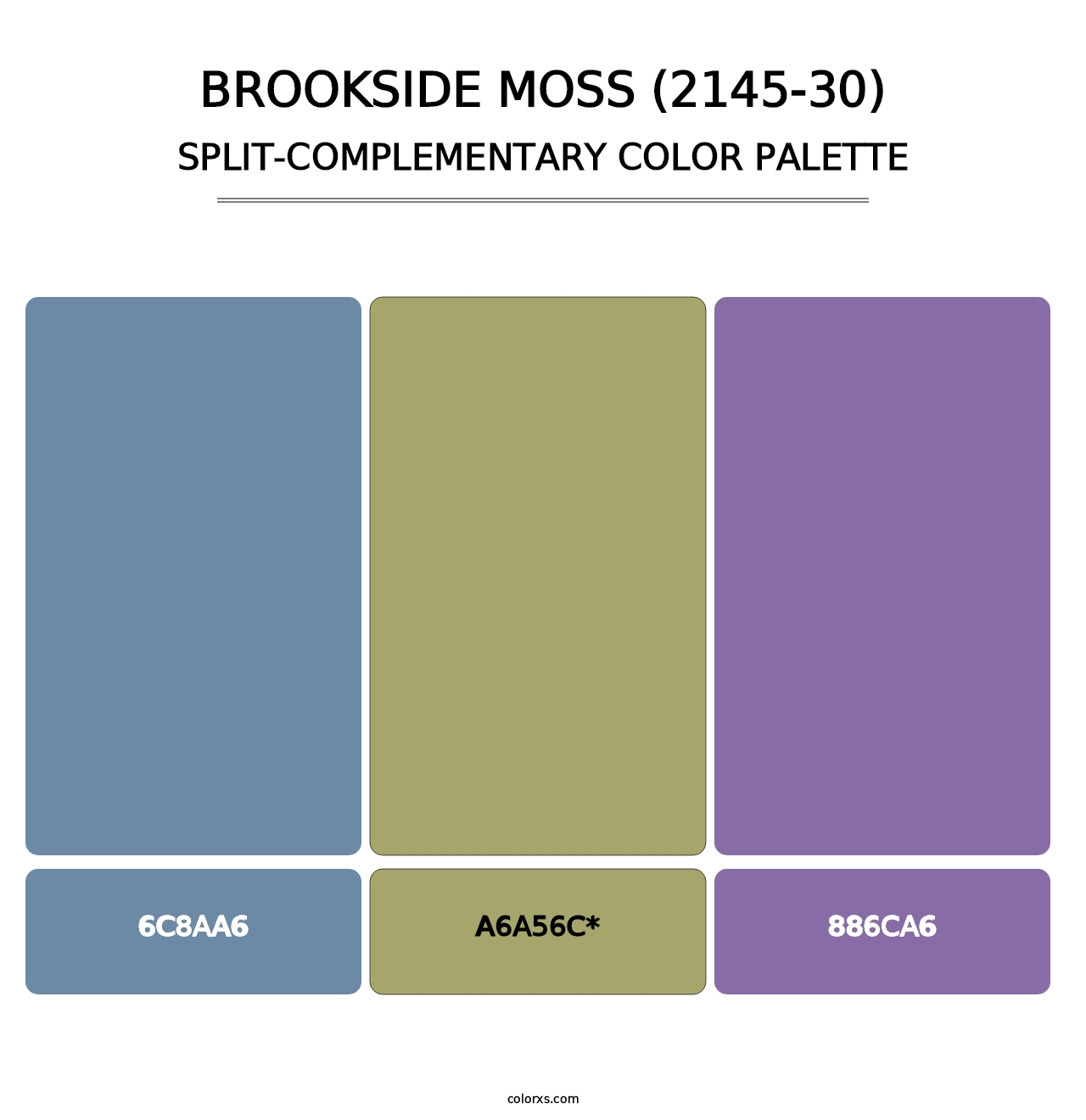 Brookside Moss (2145-30) - Split-Complementary Color Palette
