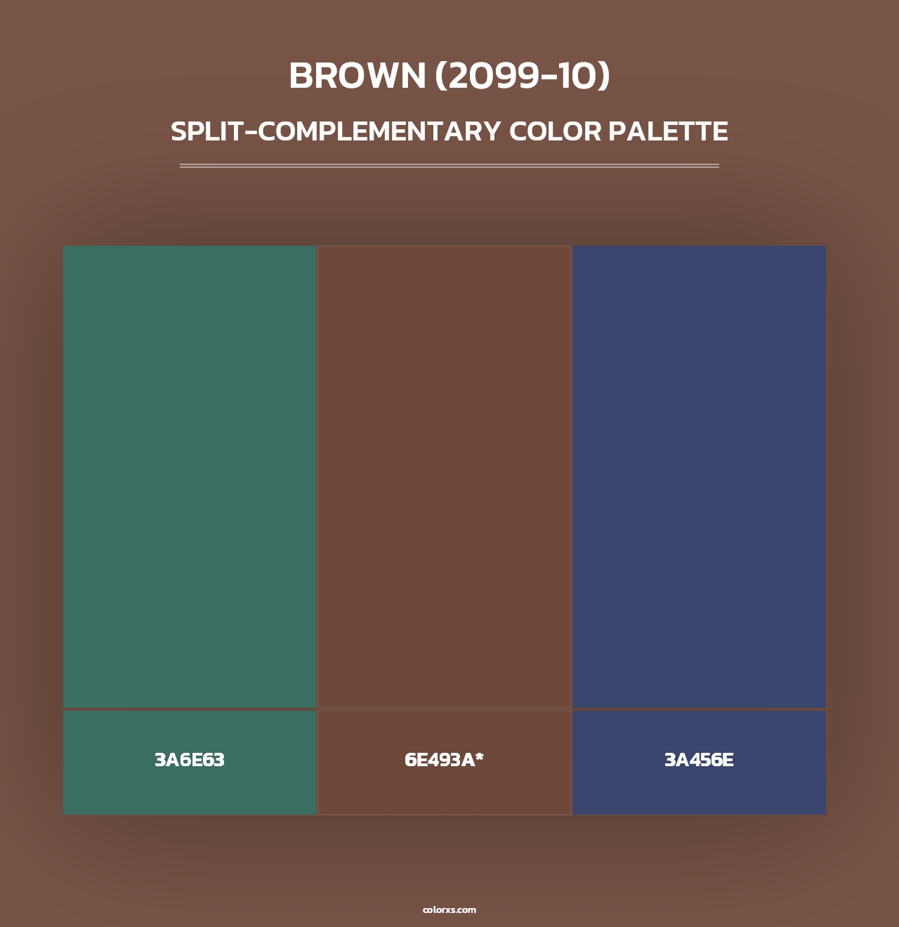 Brown (2099-10) - Split-Complementary Color Palette