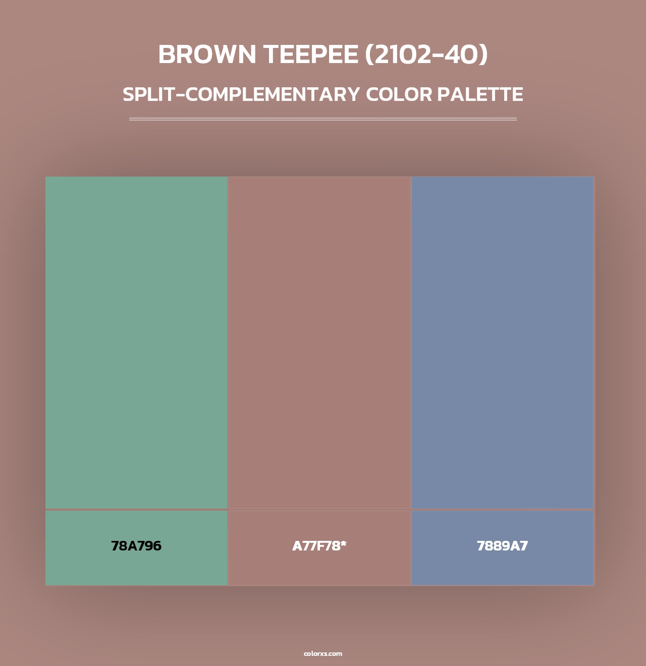 Brown Teepee (2102-40) - Split-Complementary Color Palette