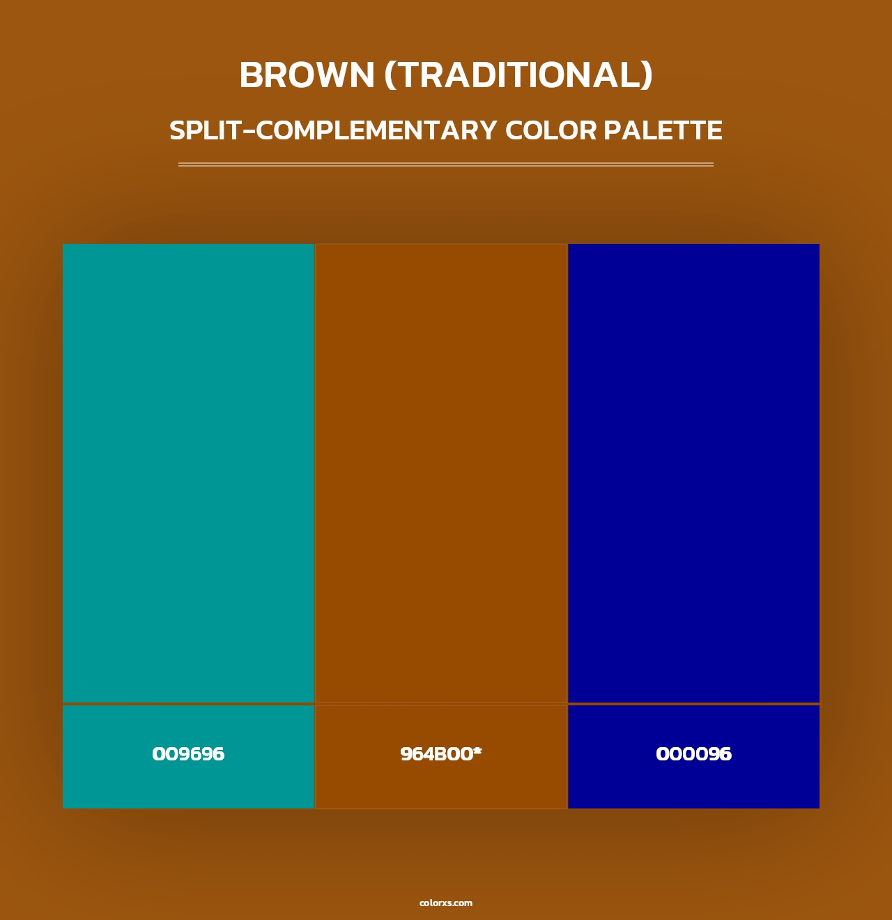 Brown (Traditional) - Split-Complementary Color Palette