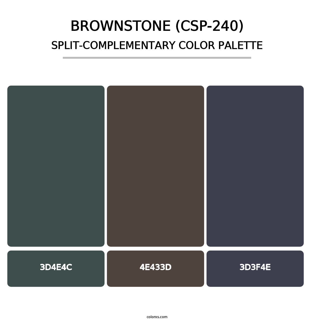 Brownstone (CSP-240) - Split-Complementary Color Palette
