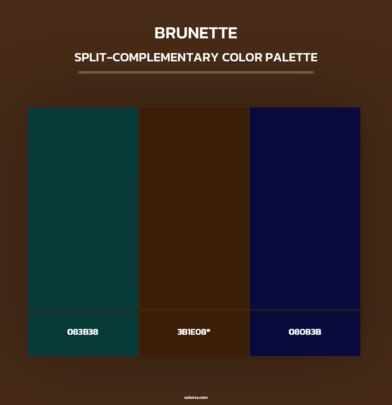 Brunette - Split-Complementary Color Palette