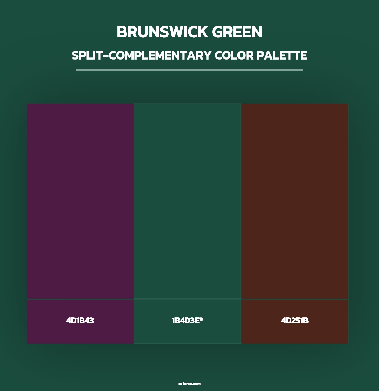 Brunswick Green - Split-Complementary Color Palette