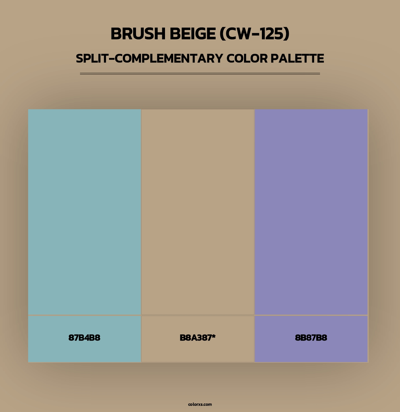 Brush Beige (CW-125) - Split-Complementary Color Palette
