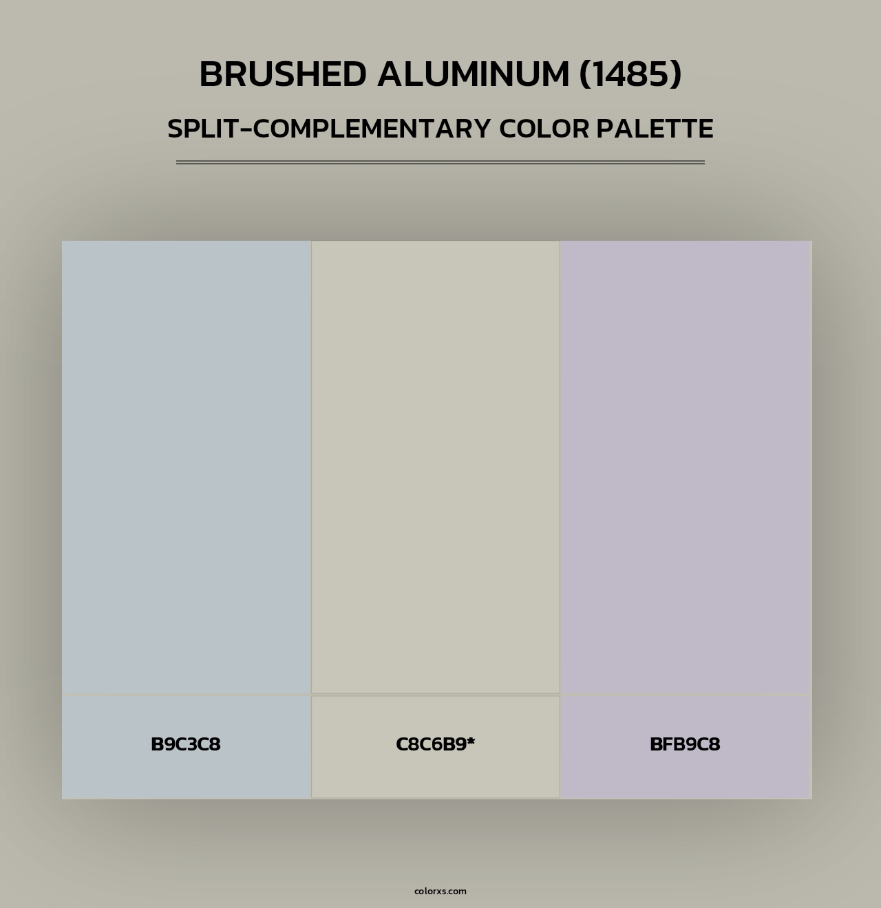 Brushed Aluminum (1485) - Split-Complementary Color Palette