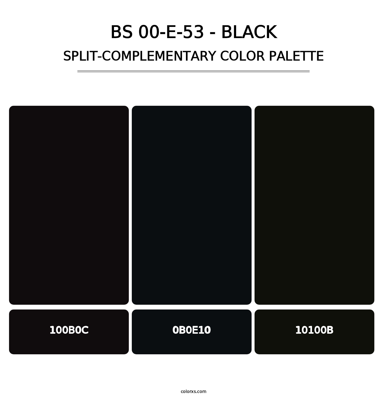BS 00-E-53 - Black - Split-Complementary Color Palette