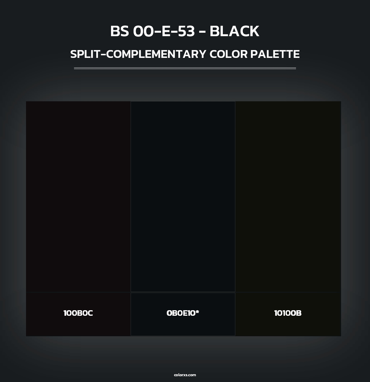 BS 00-E-53 - Black - Split-Complementary Color Palette