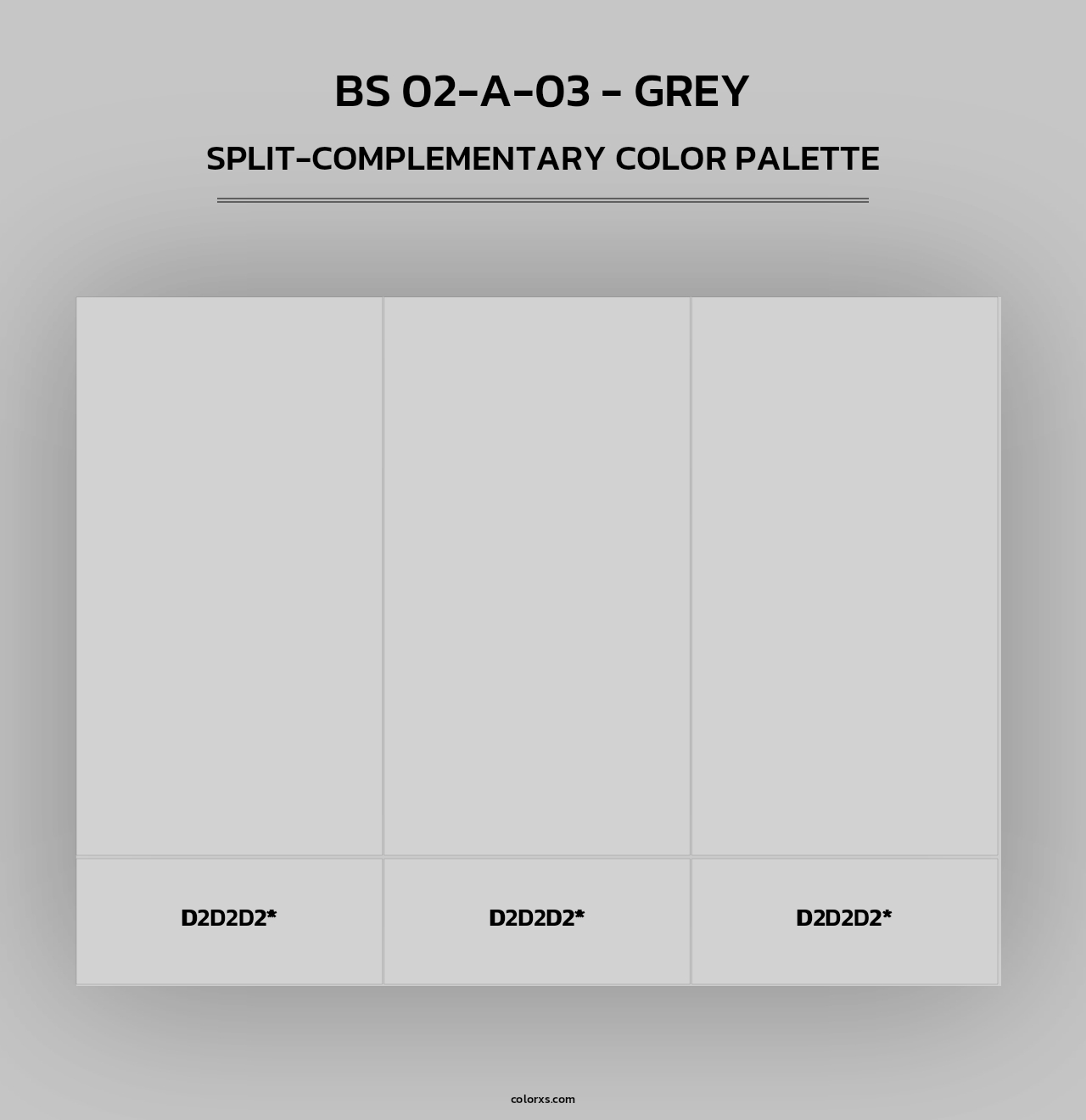 BS 02-A-03 - Grey - Split-Complementary Color Palette