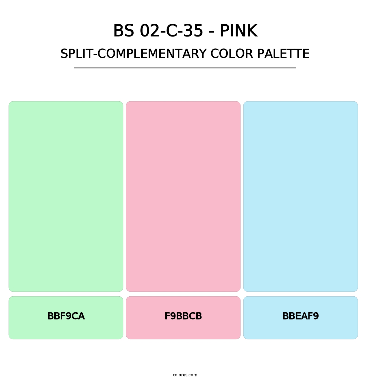 BS 02-C-35 - Pink - Split-Complementary Color Palette