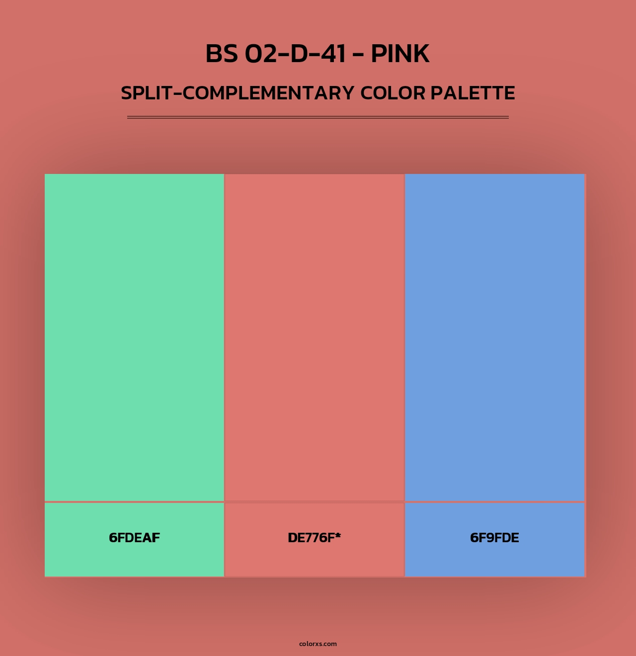 BS 02-D-41 - Pink - Split-Complementary Color Palette