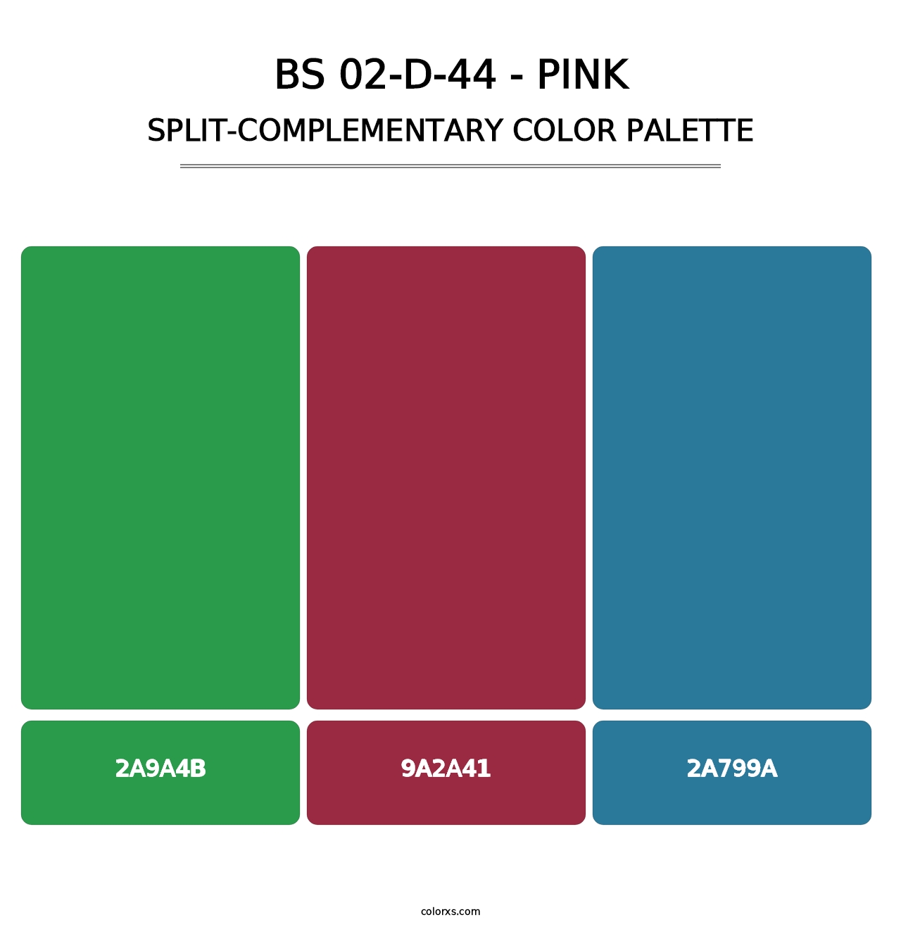 BS 02-D-44 - Pink - Split-Complementary Color Palette