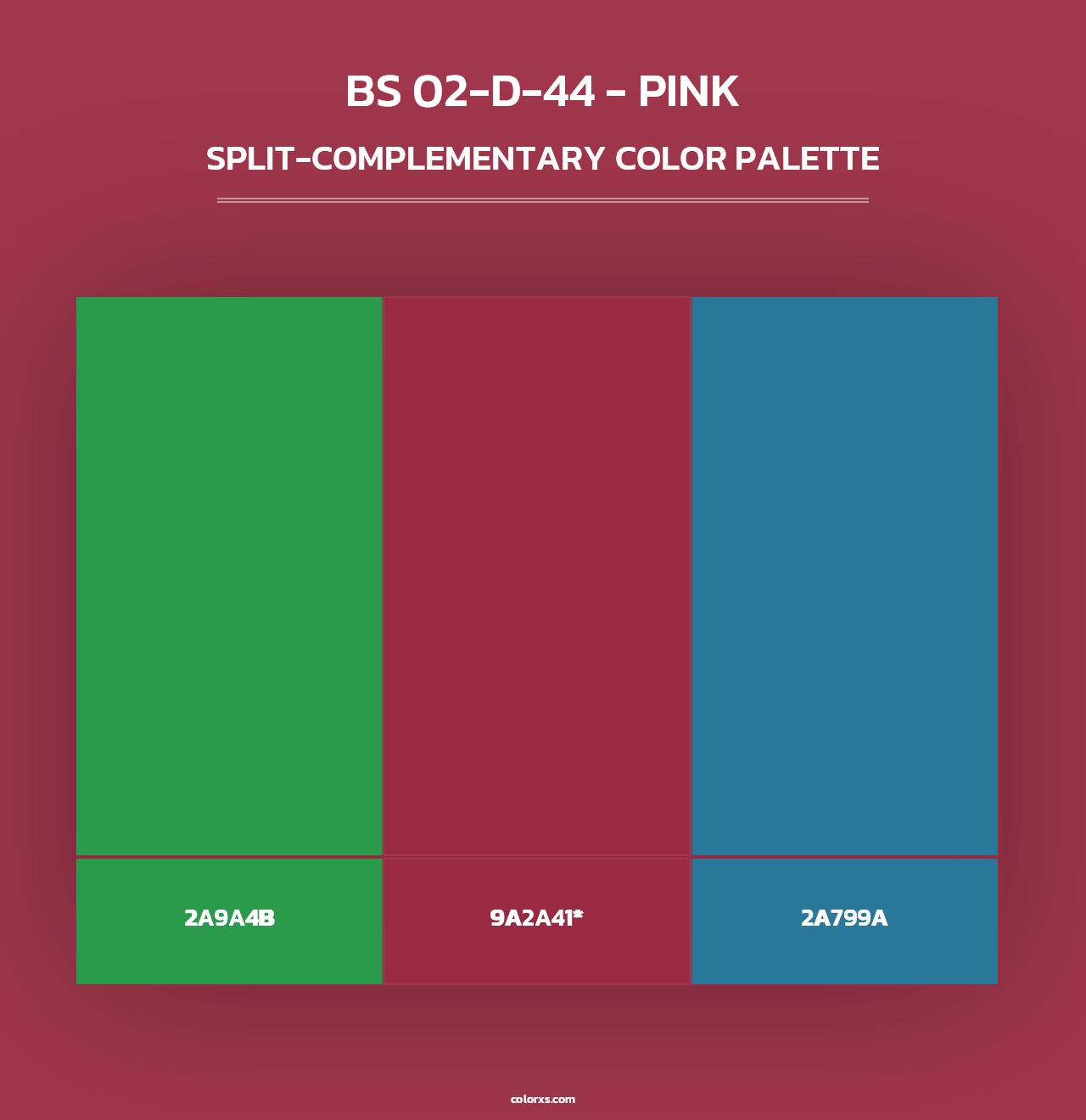 BS 02-D-44 - Pink - Split-Complementary Color Palette