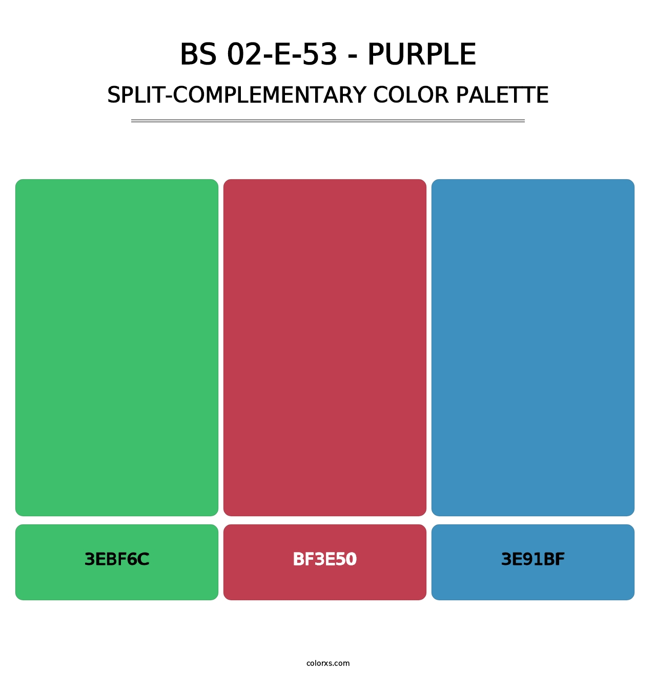 BS 02-E-53 - Purple - Split-Complementary Color Palette