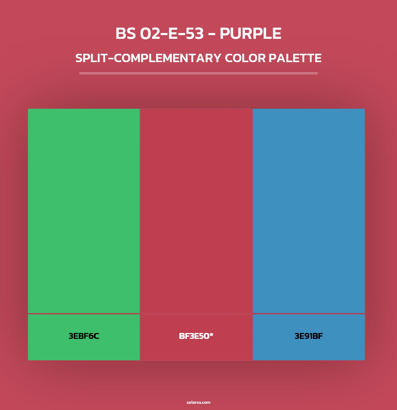 BS 02-E-53 - Purple - Split-Complementary Color Palette
