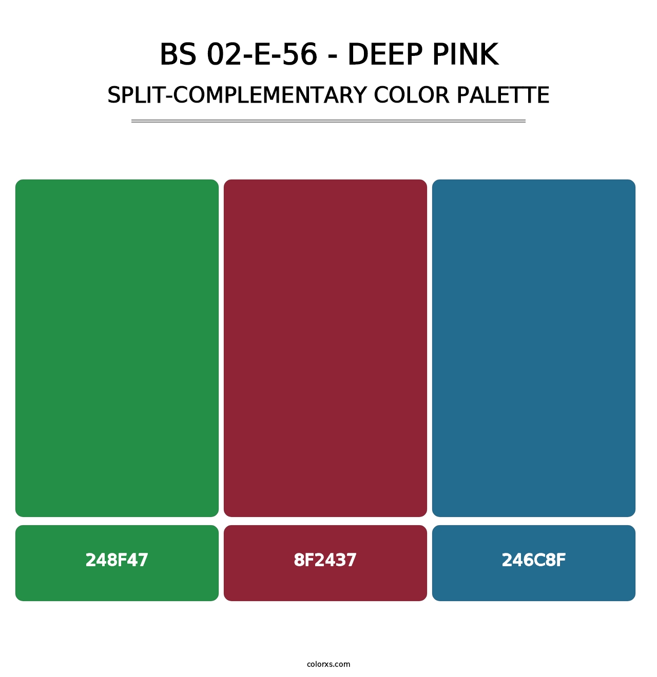 BS 02-E-56 - Deep Pink - Split-Complementary Color Palette