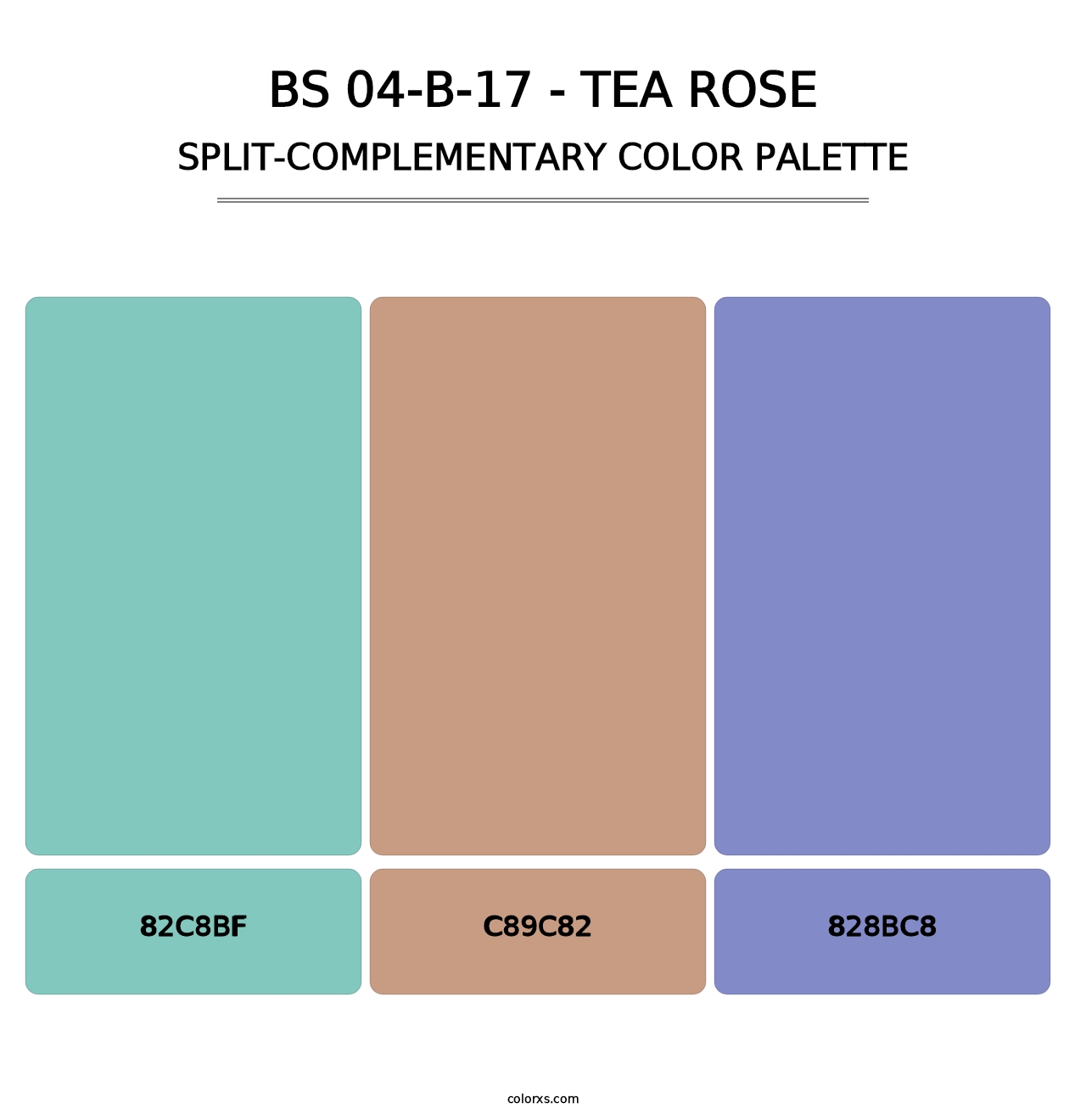 BS 04-B-17 - Tea Rose - Split-Complementary Color Palette