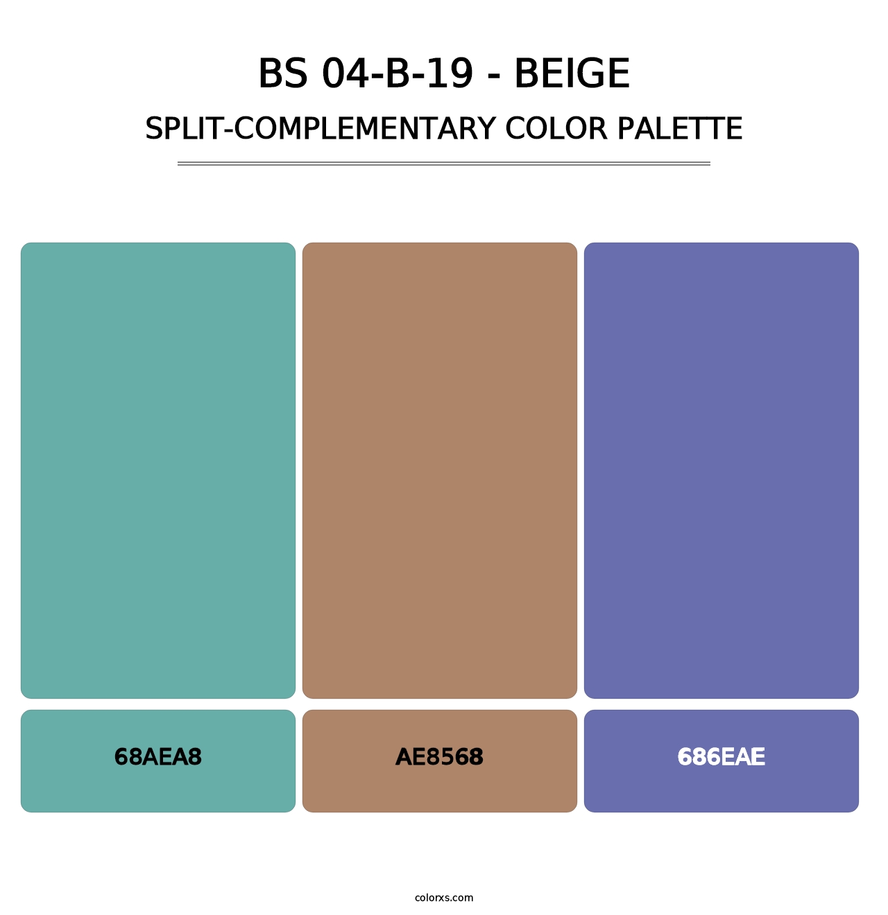 BS 04-B-19 - Beige - Split-Complementary Color Palette