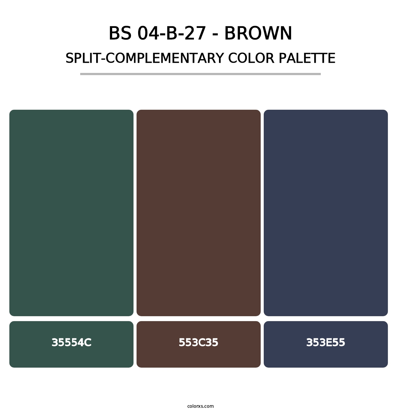 BS 04-B-27 - Brown - Split-Complementary Color Palette