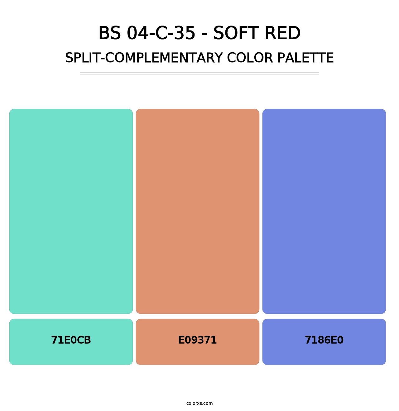 BS 04-C-35 - Soft Red - Split-Complementary Color Palette
