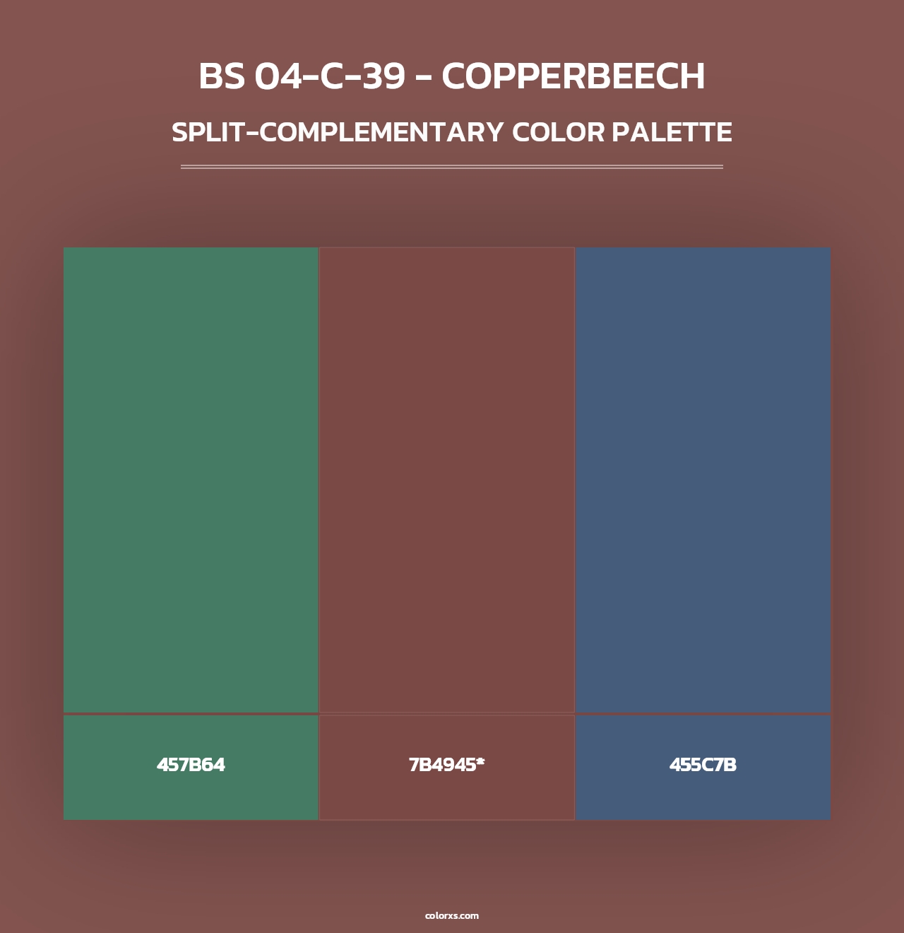 BS 04-C-39 - Copperbeech - Split-Complementary Color Palette