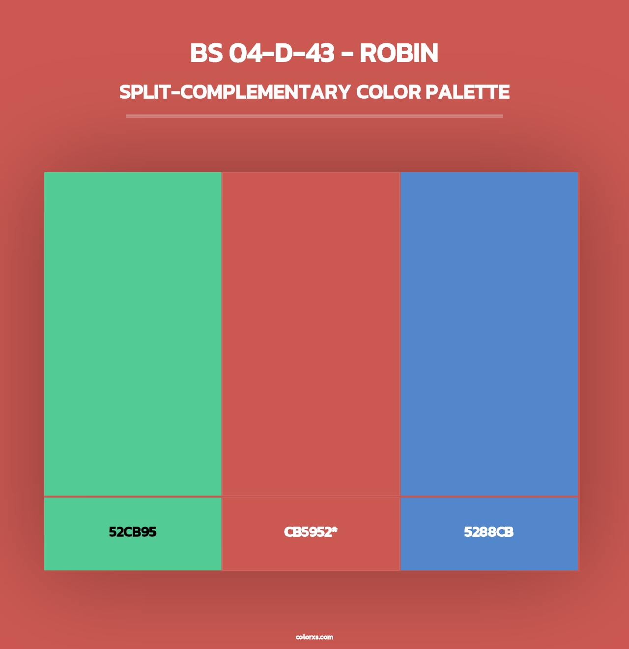 BS 04-D-43 - Robin - Split-Complementary Color Palette