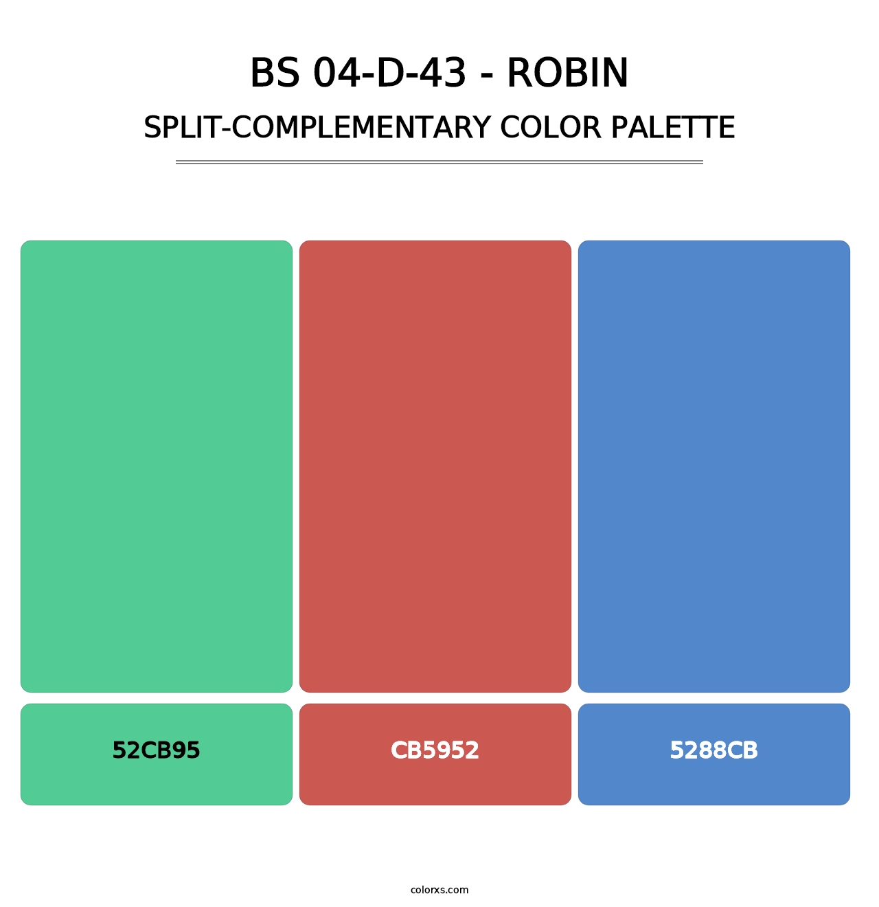 BS 04-D-43 - Robin - Split-Complementary Color Palette