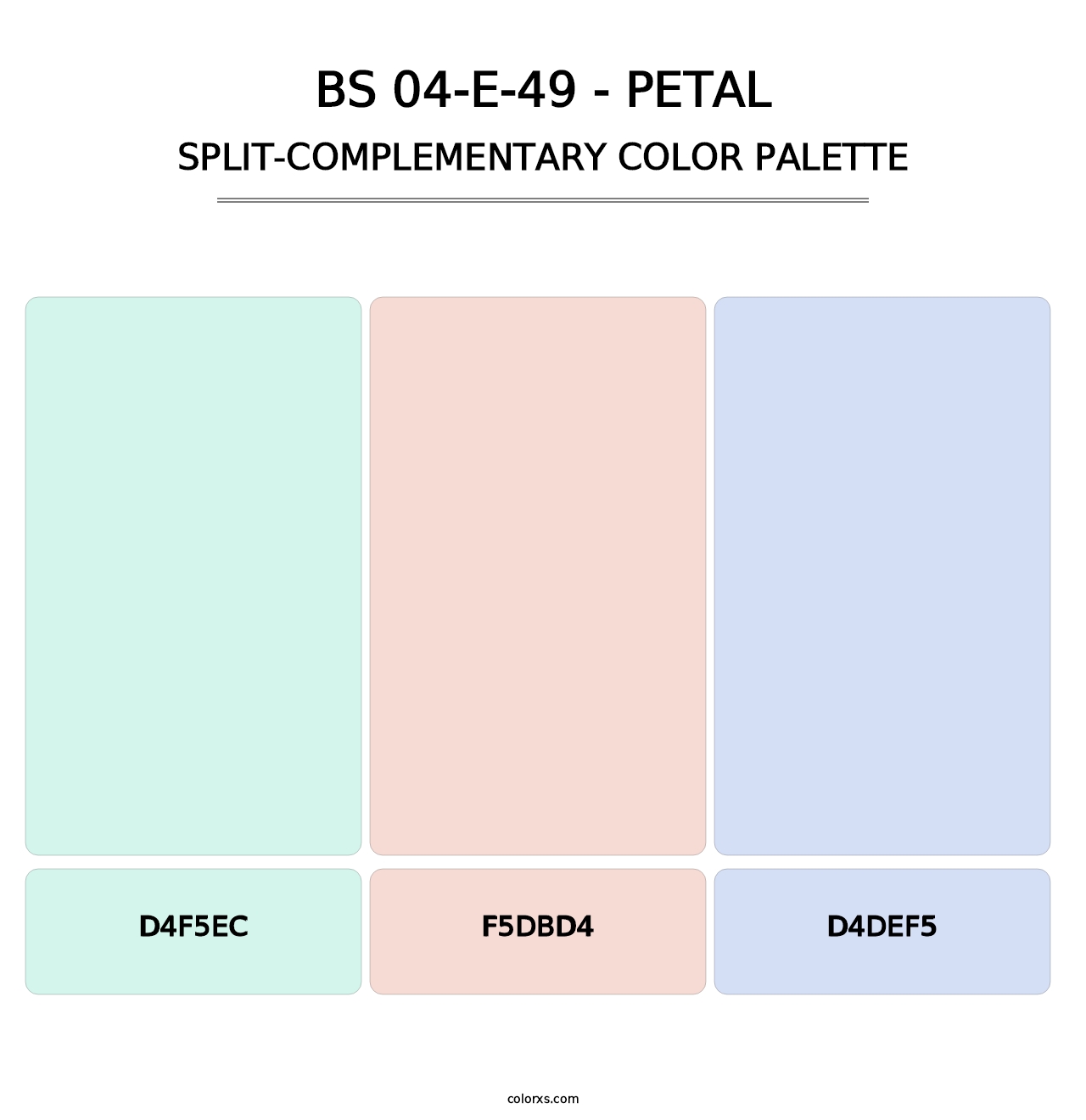 BS 04-E-49 - Petal - Split-Complementary Color Palette