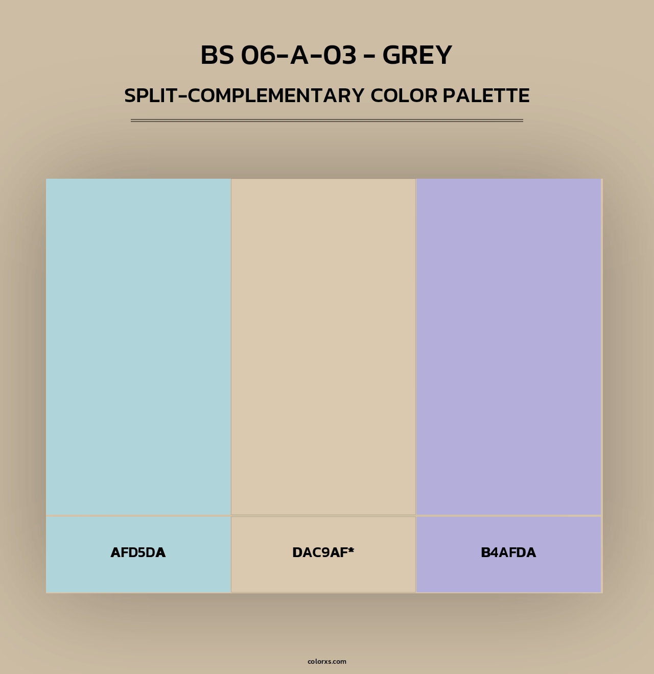 BS 06-A-03 - Grey - Split-Complementary Color Palette