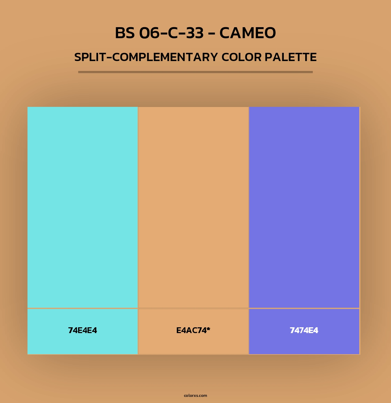 BS 06-C-33 - Cameo - Split-Complementary Color Palette