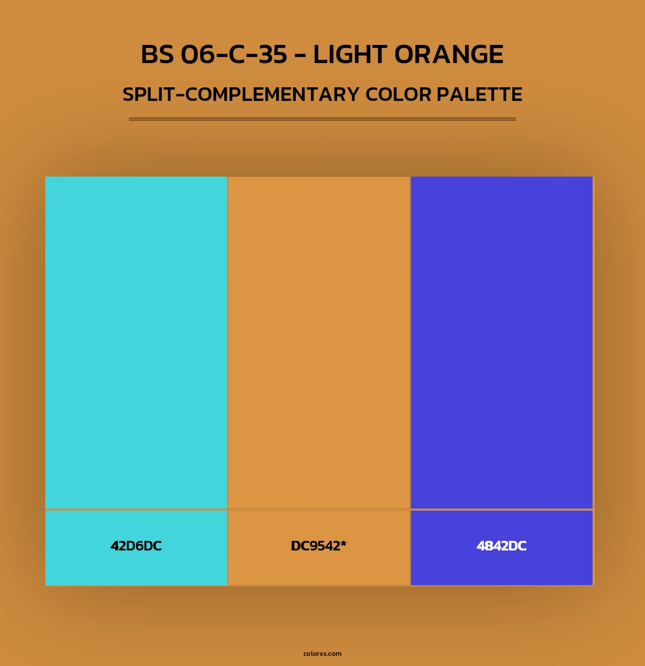 BS 06-C-35 - Light Orange - Split-Complementary Color Palette