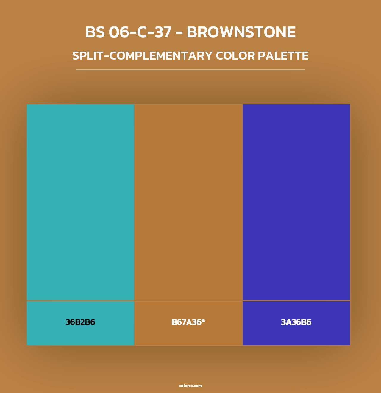 BS 06-C-37 - Brownstone - Split-Complementary Color Palette