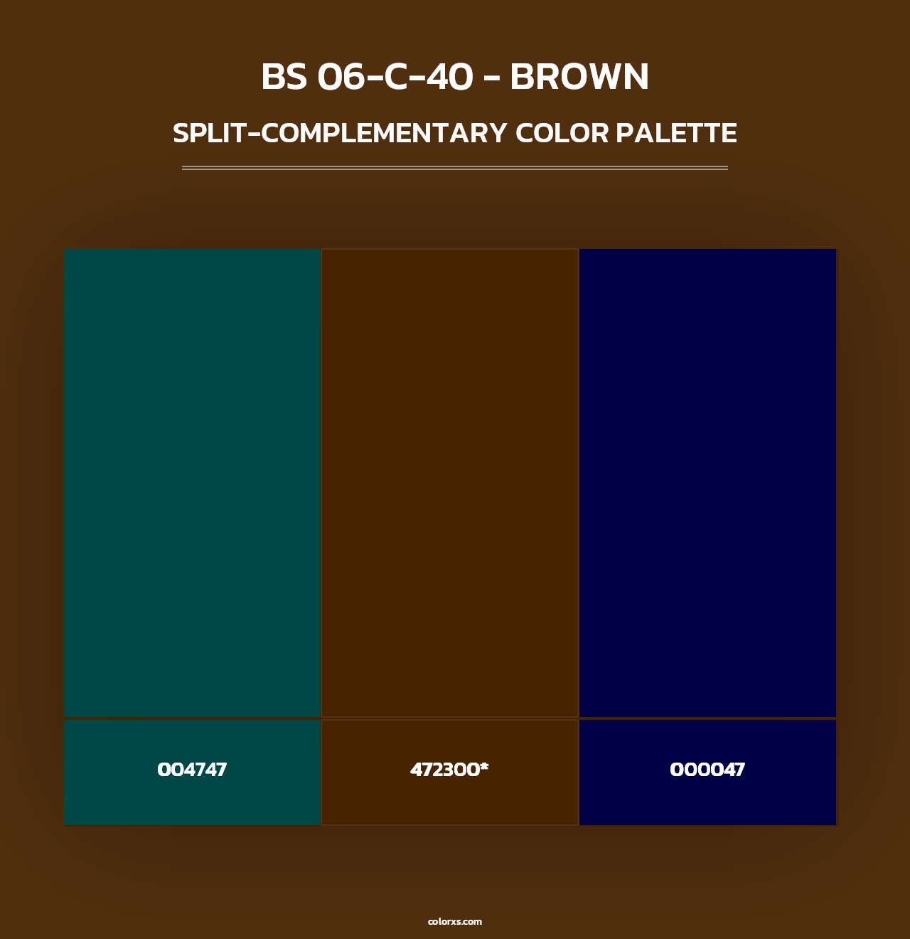 BS 06-C-40 - Brown - Split-Complementary Color Palette