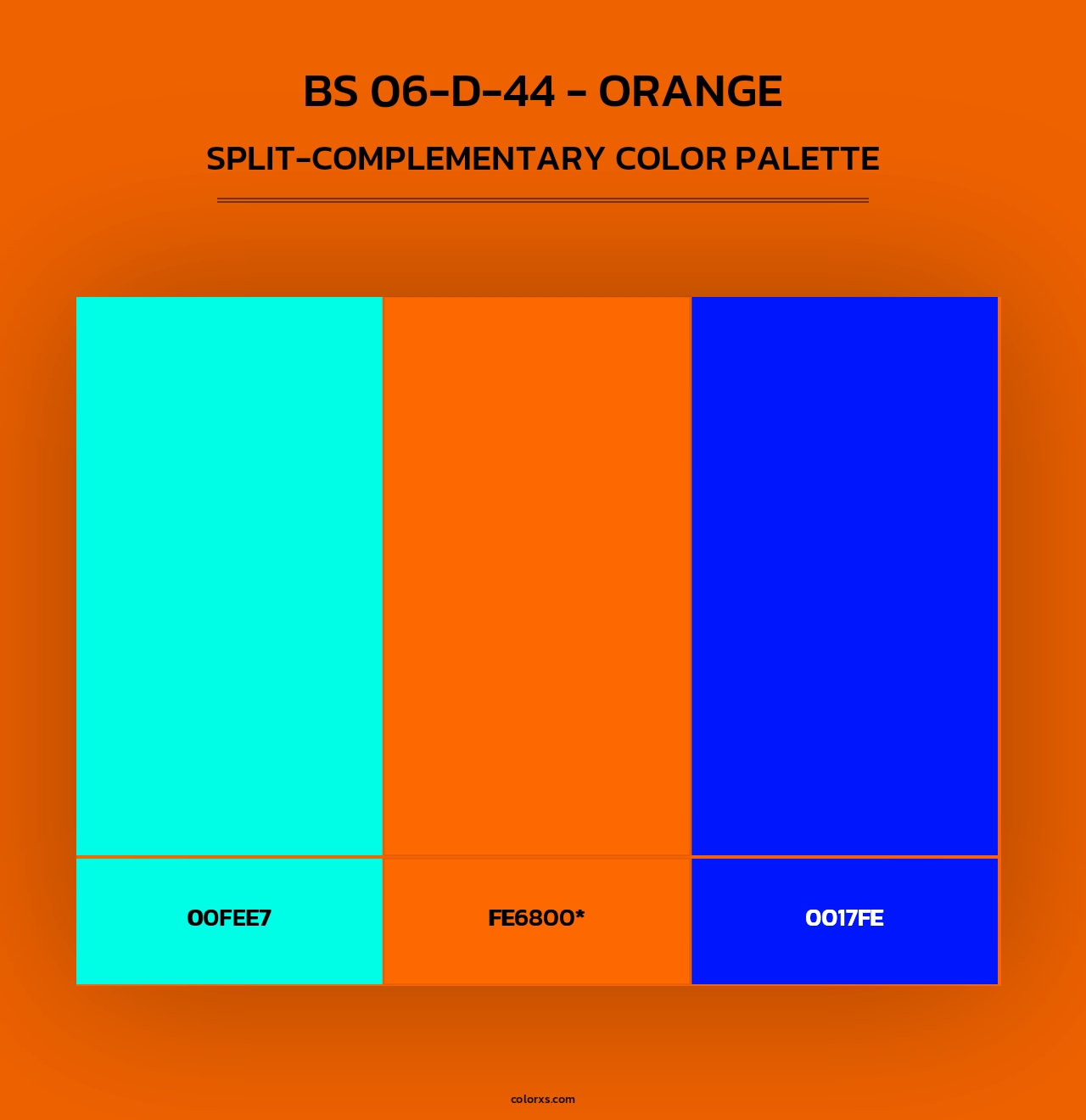 BS 06-D-44 - Orange - Split-Complementary Color Palette