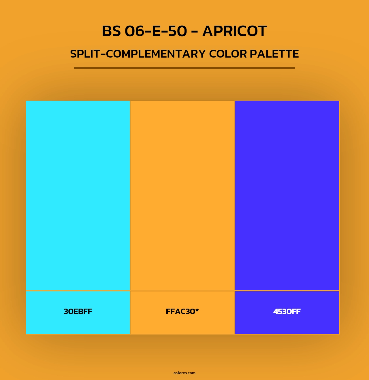 BS 06-E-50 - Apricot - Split-Complementary Color Palette