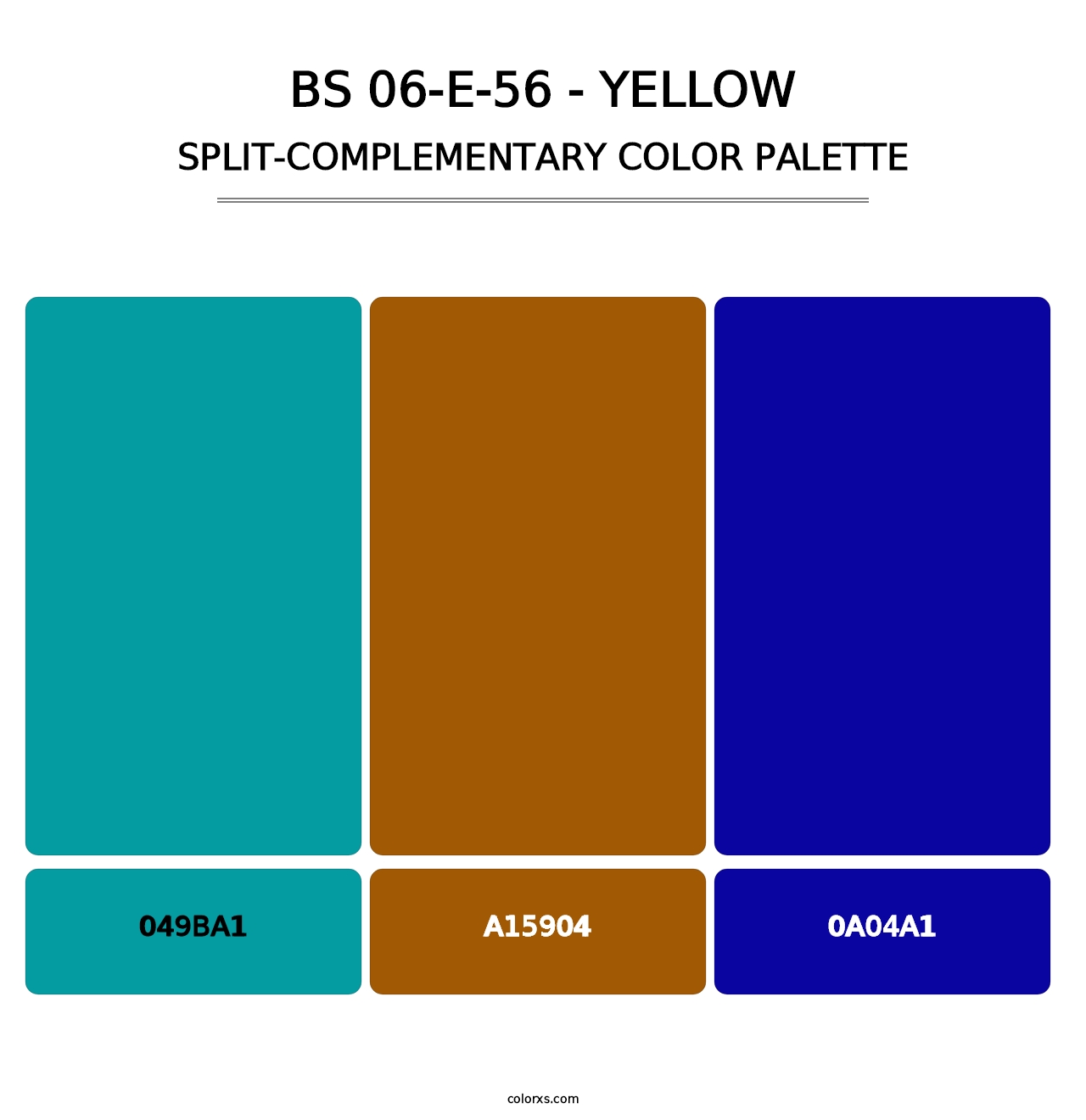 BS 06-E-56 - Yellow - Split-Complementary Color Palette