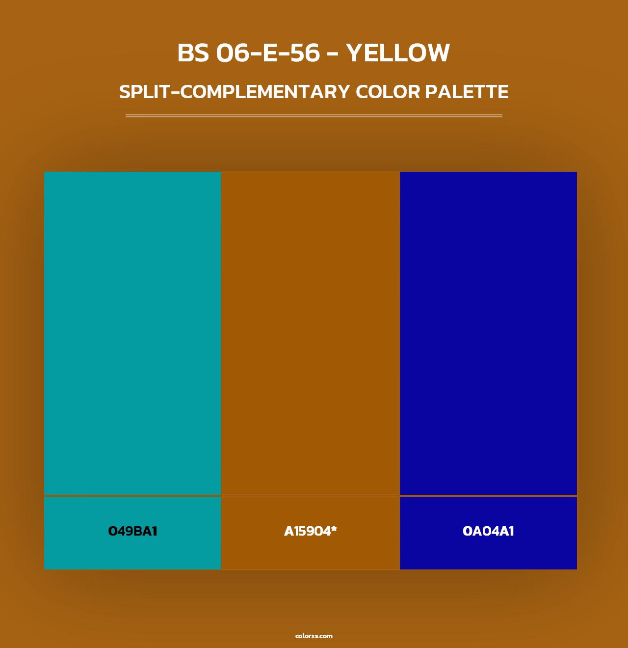 BS 06-E-56 - Yellow - Split-Complementary Color Palette